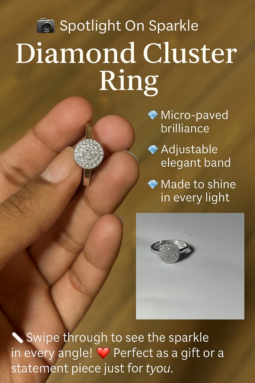 Daimon Cluster Ring In Silver